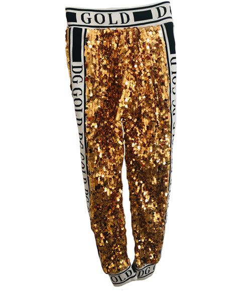 dolce gabbana logo pants|dolce and gabbana sequin pants.